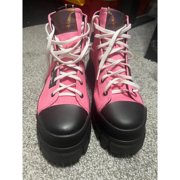 Palladium Shoes - Palladium Revolt Hi Textile Pink Size 8.5 NWOB